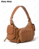 Pocket leather shoulder bag