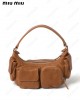 Pocket leather shoulder bag