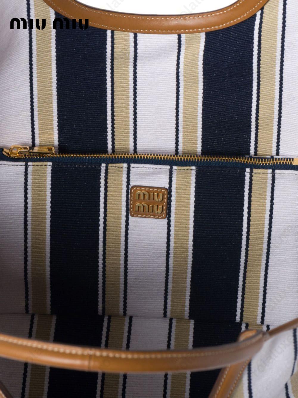 IVY striped tote bag