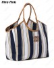 IVY striped tote bag