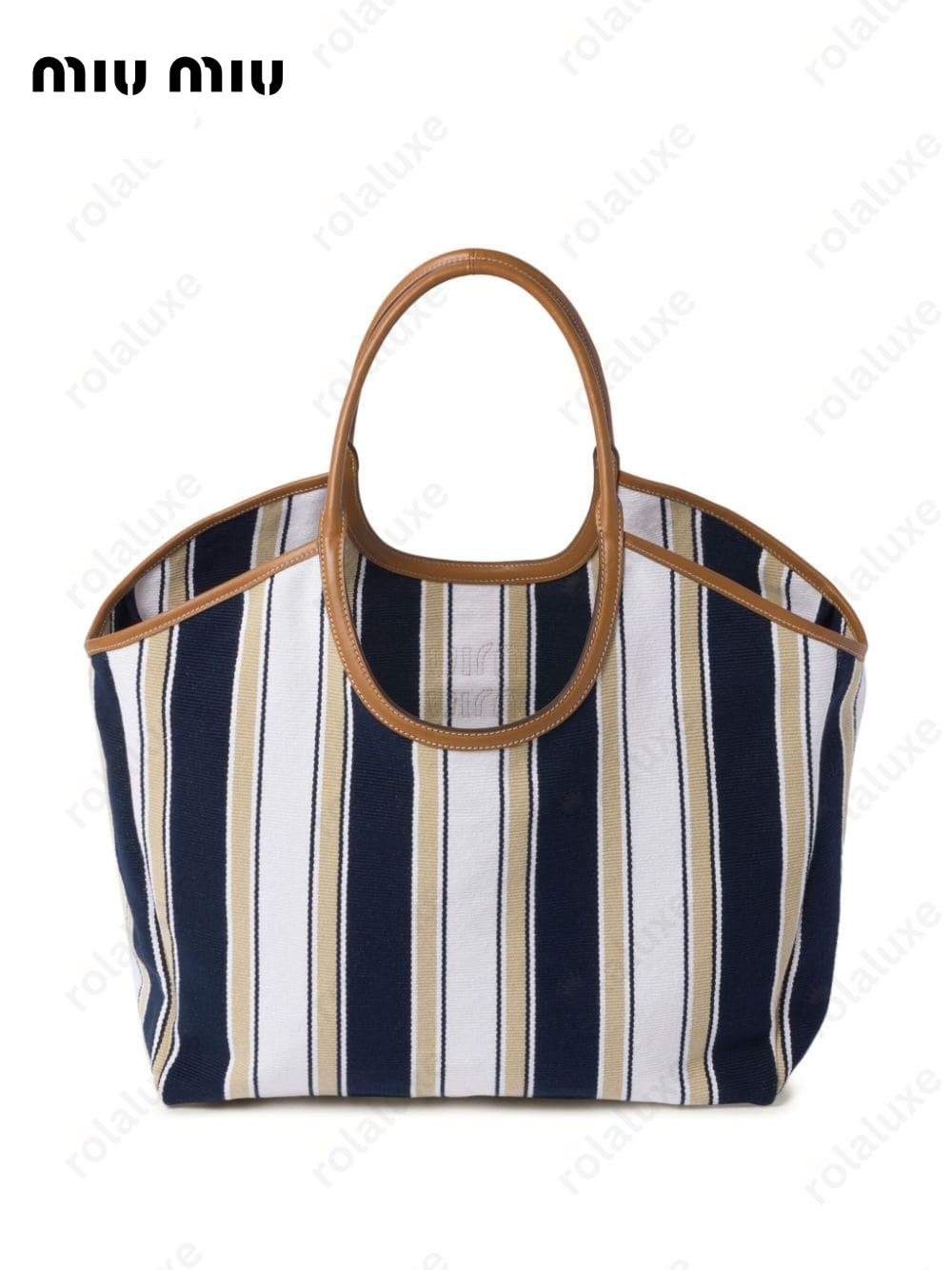 IVY striped tote bag