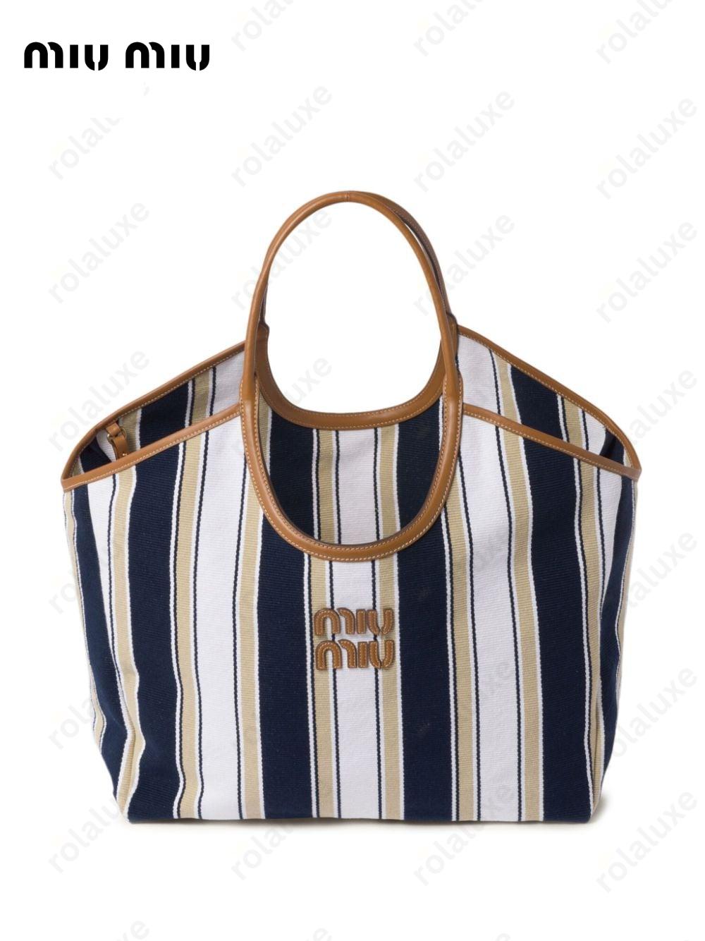 IVY striped tote bag