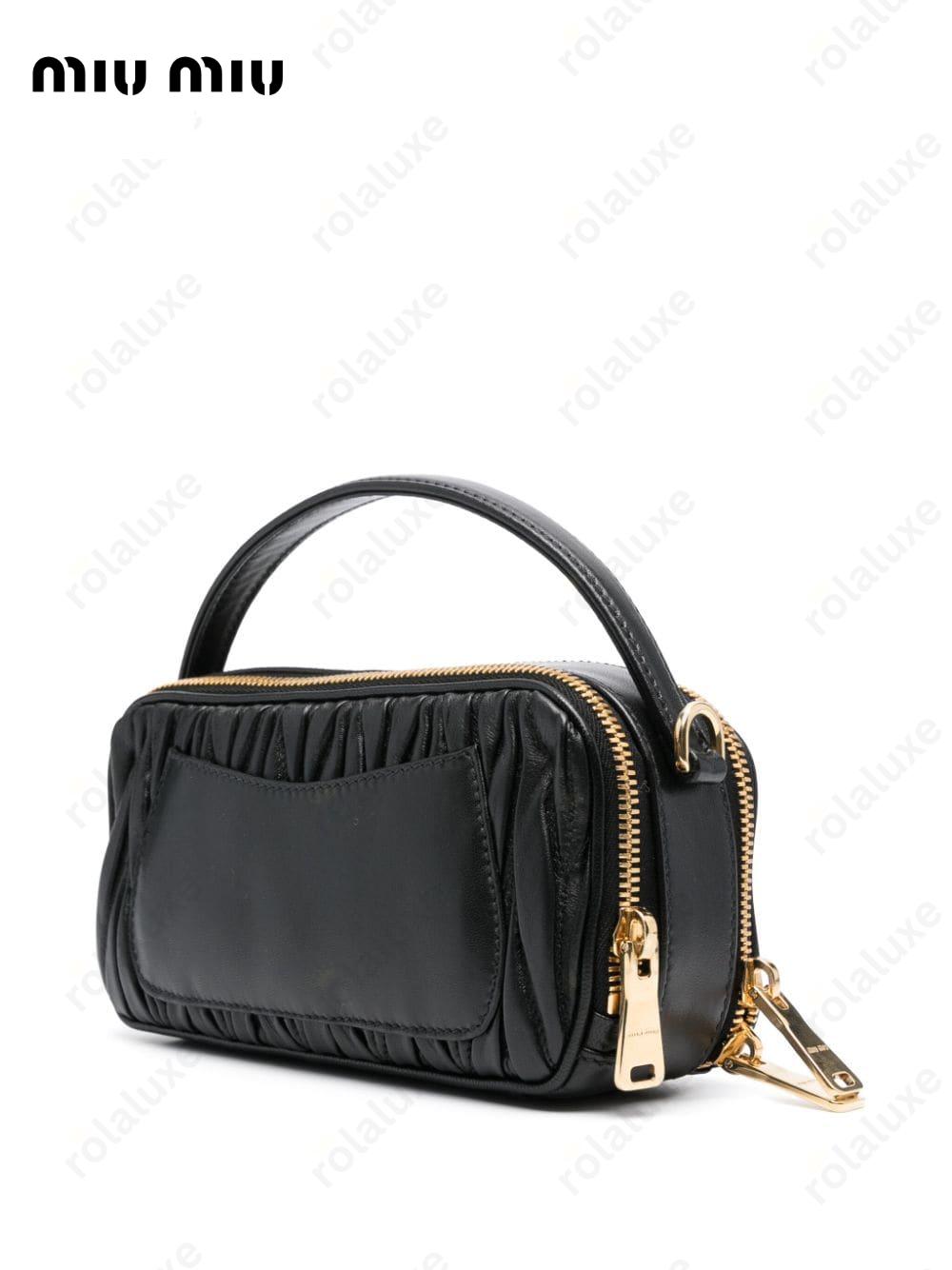 Matelassé leather cross-body bag