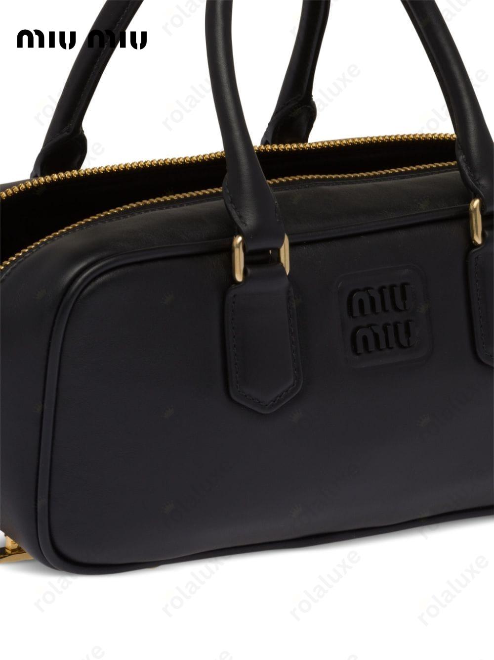 mini Arcadie leather top-handle bag