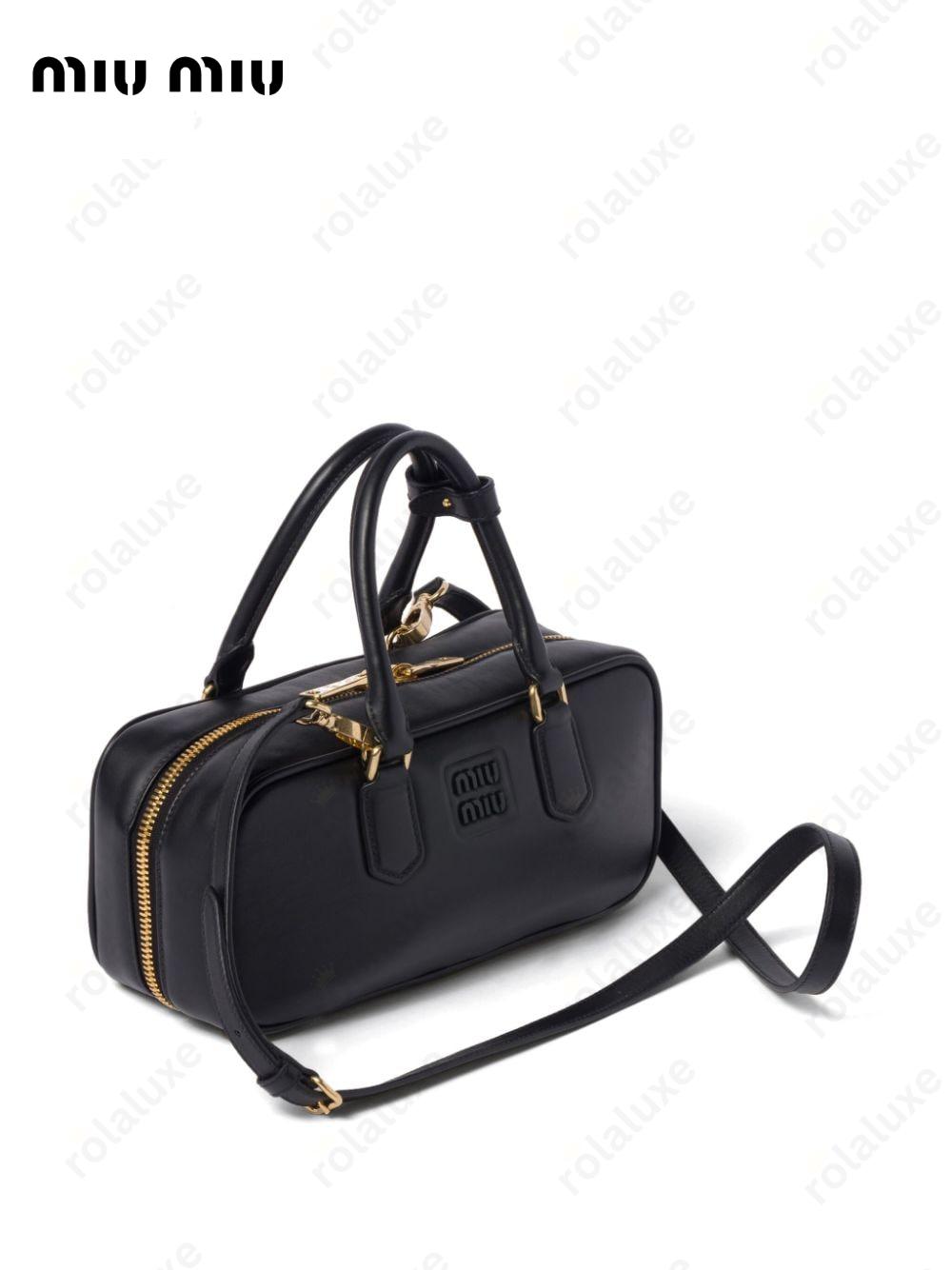 mini Arcadie leather top-handle bag