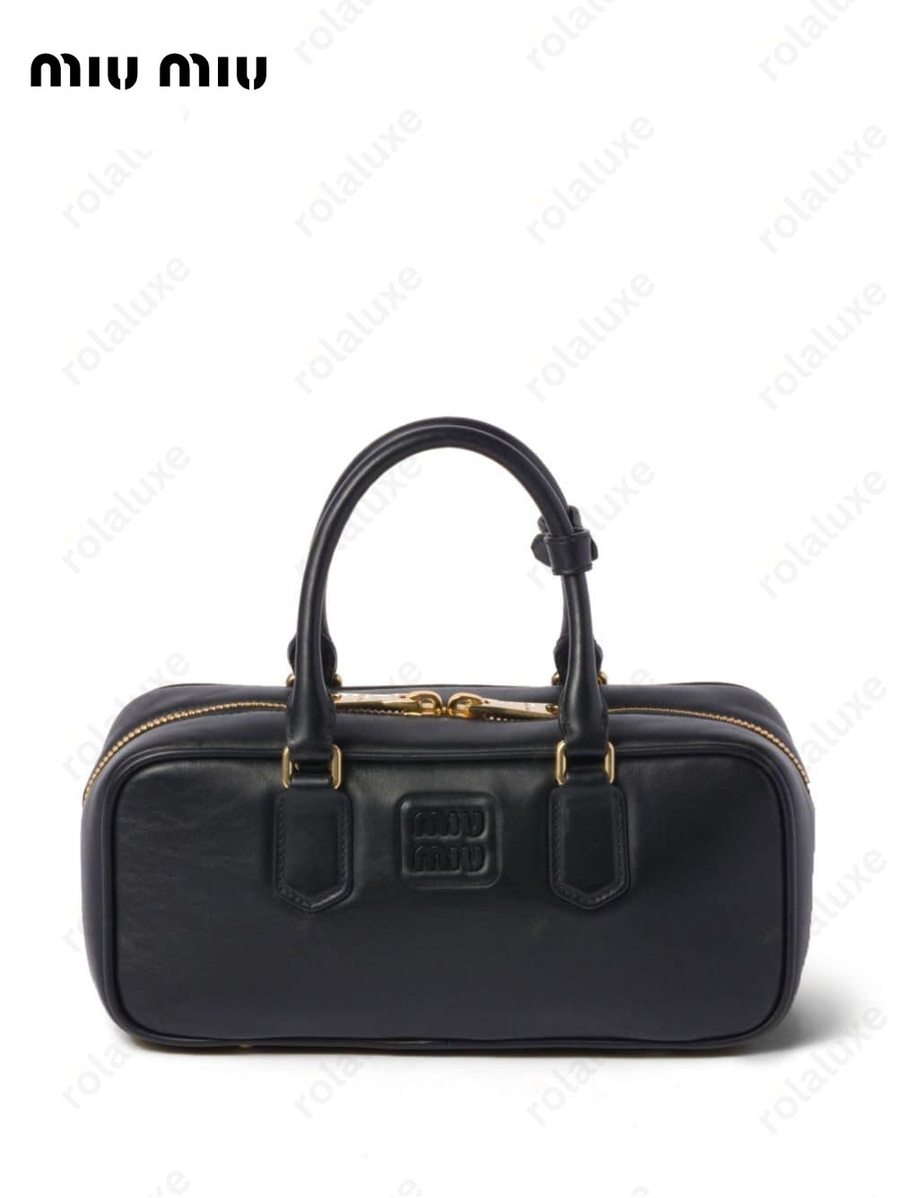 mini Arcadie leather top-handle bag