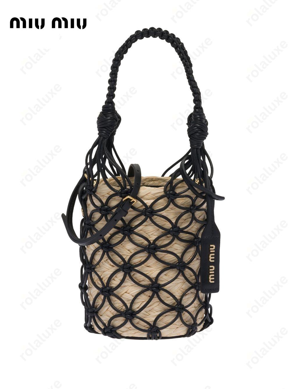 top-handle bucket bag