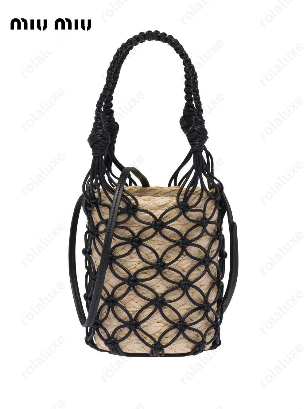 top-handle bucket bag