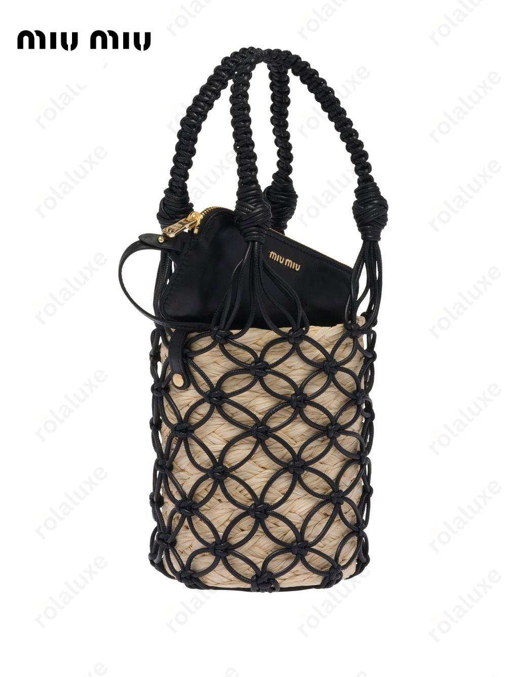 top-handle bucket bag