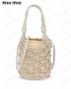 braided-handle bucket bag