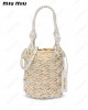 braided-handle bucket bag