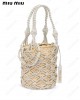 braided-handle bucket bag