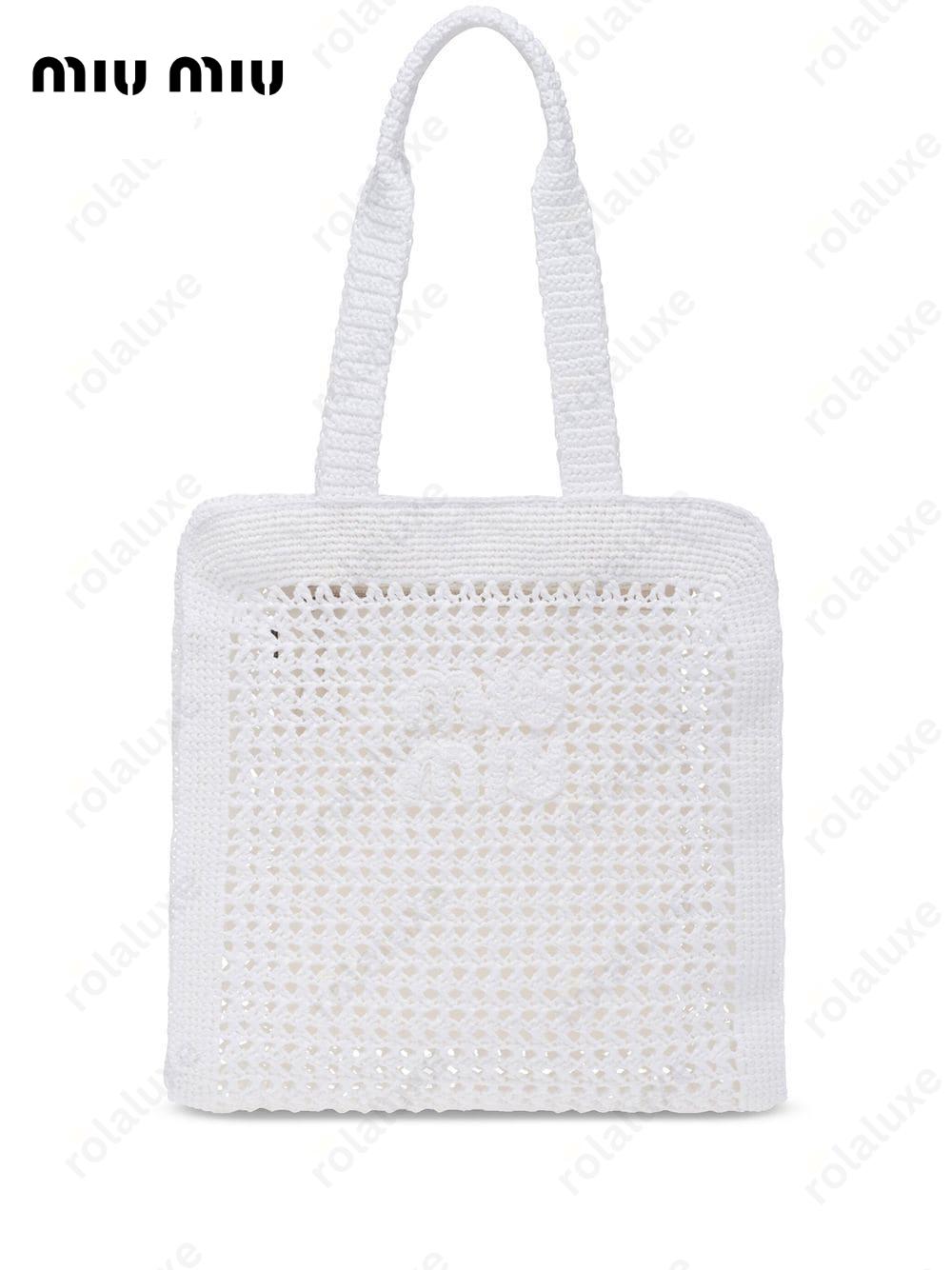 interwoven straw tote bag