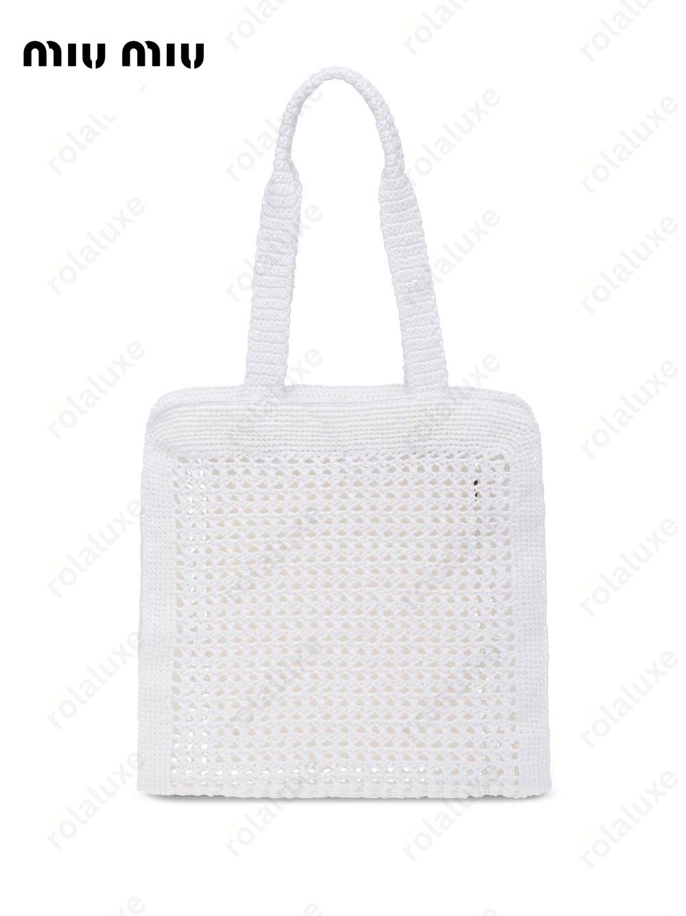 interwoven straw tote bag