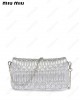 matelassé embellished shoulder bag