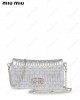 matelassé embellished shoulder bag