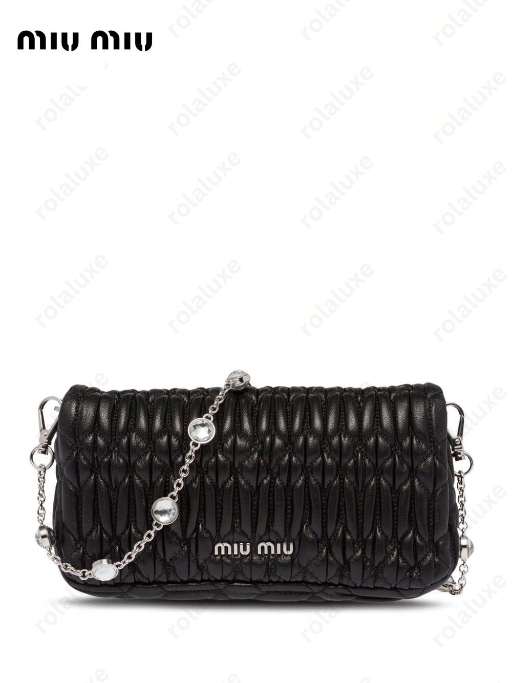 Miu crystal nappa leather mini bag