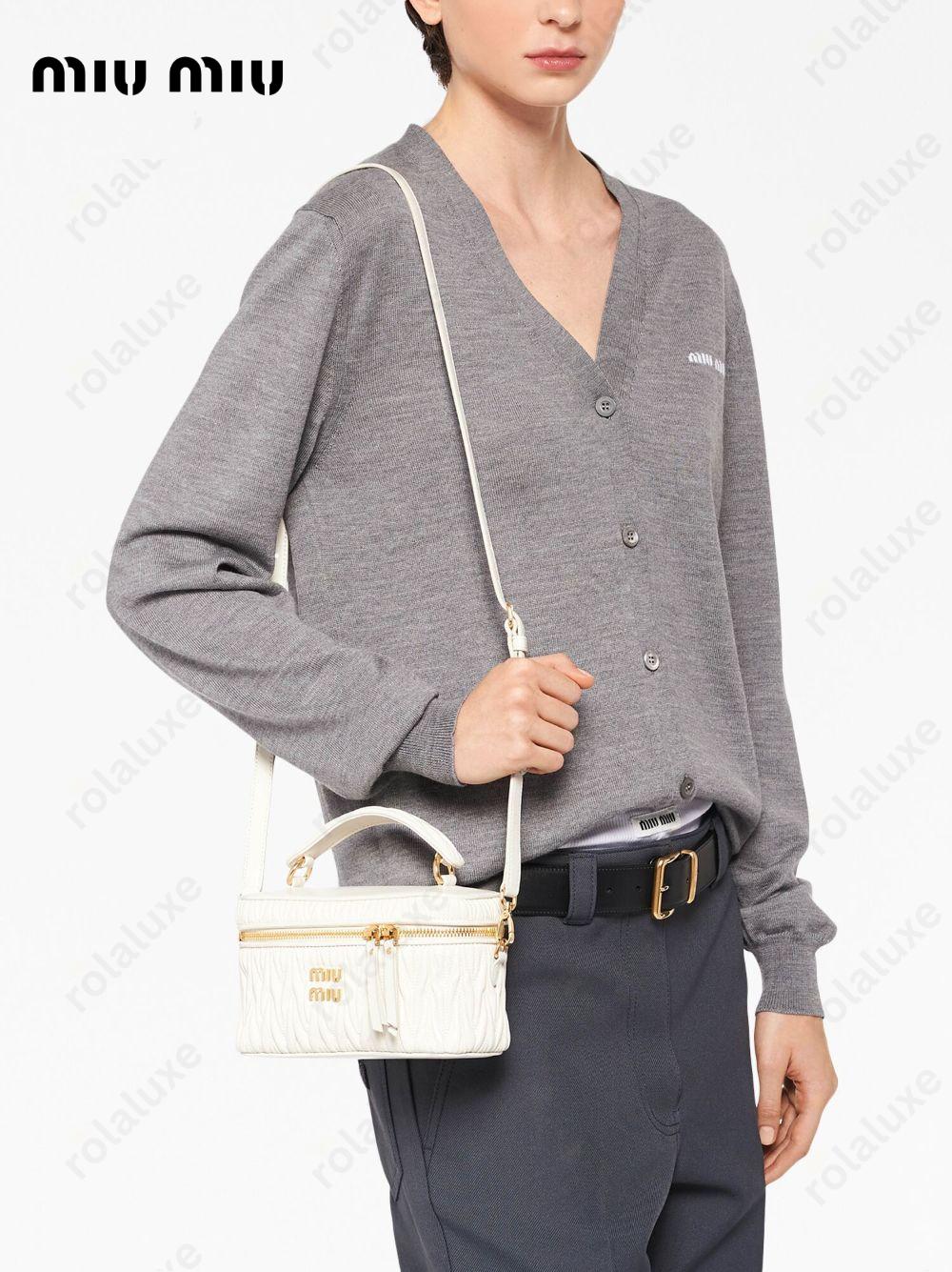 matelassé leather shoulder bag