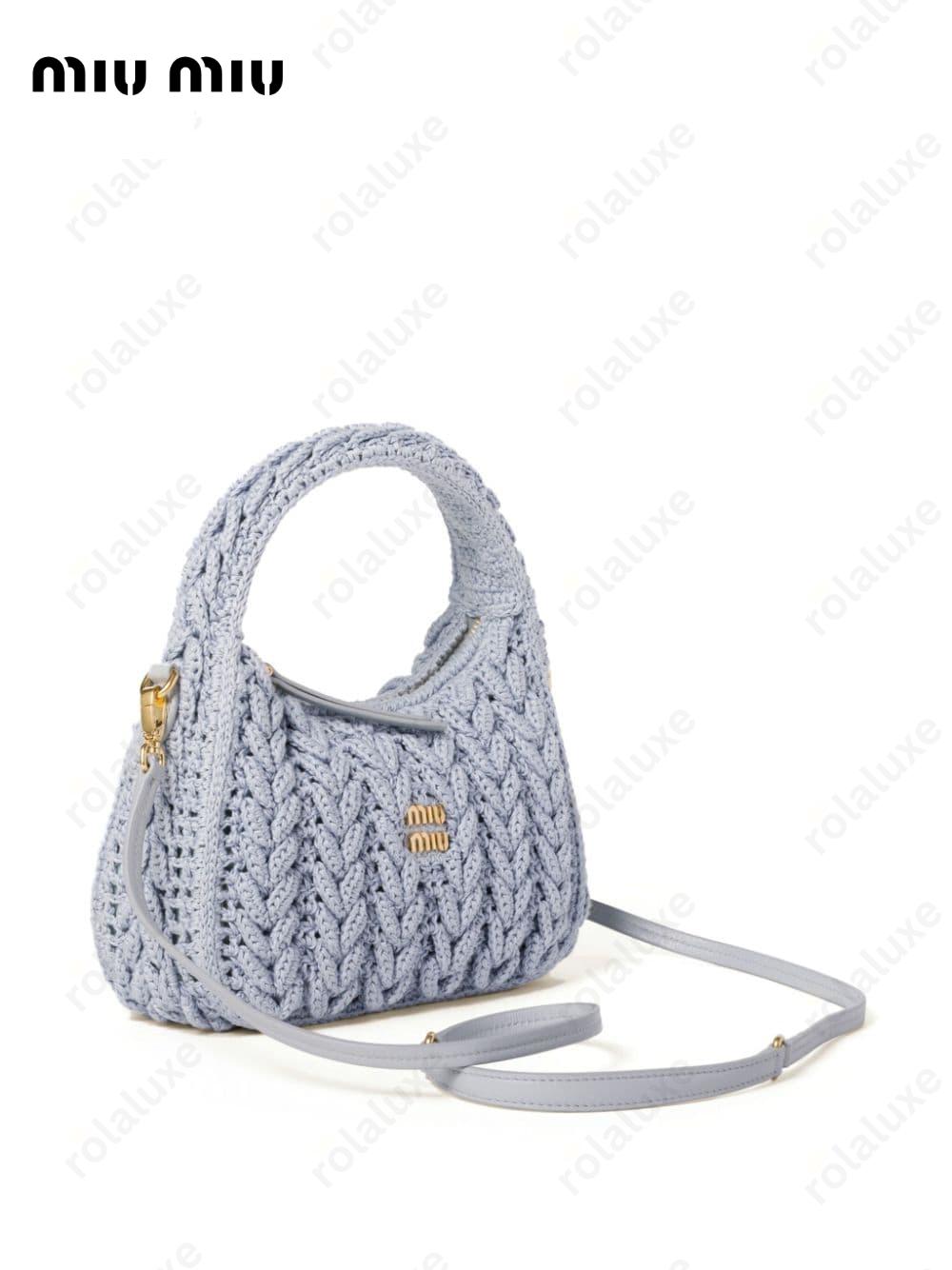 Wander woven-design bag