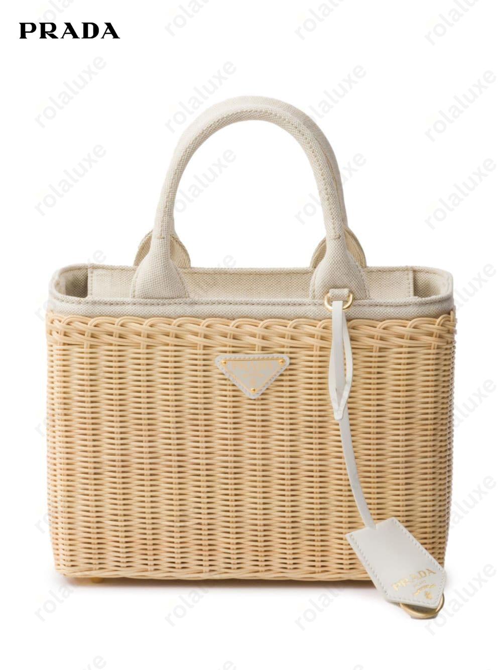 medium Wicker Triangle-logo tote bag