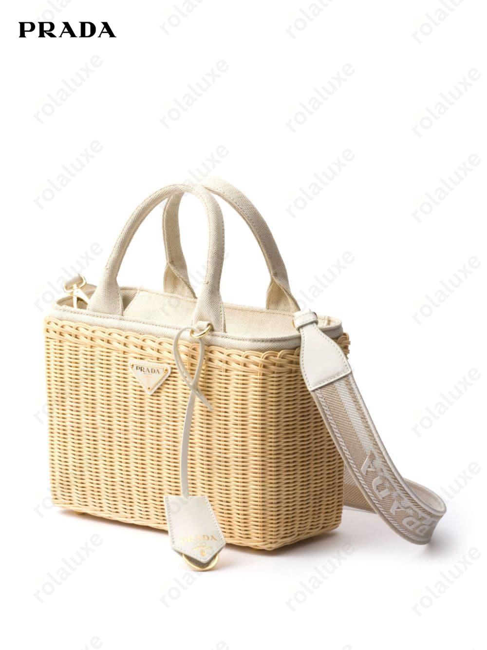 medium Wicker Triangle-logo tote bag