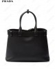 large belted leather handbag