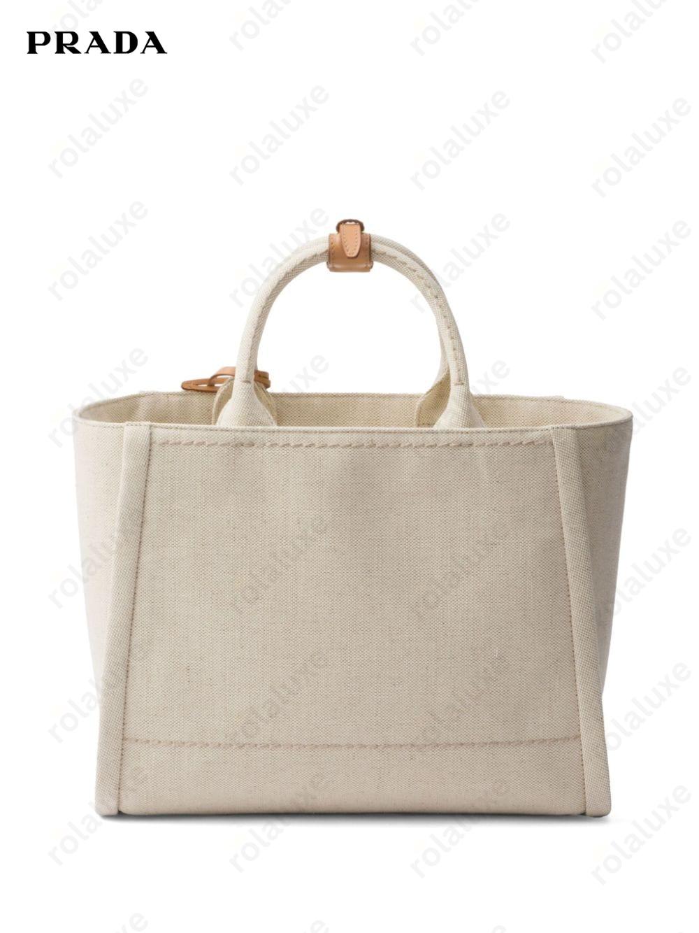 large linen tote bag