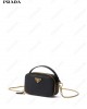 Saffiano-leather triangle-logo mini bag