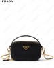 Saffiano-leather triangle-logo mini bag