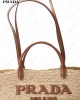 logo-appliqué woven tote bag