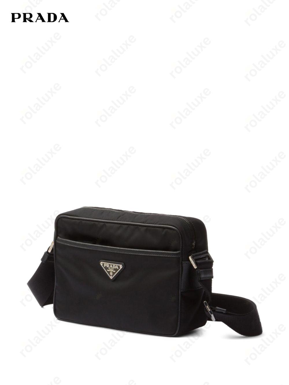 logo-plaque messenger bag