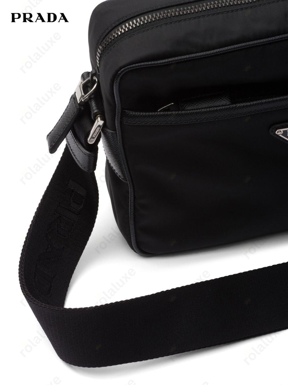 logo-plaque messenger bag