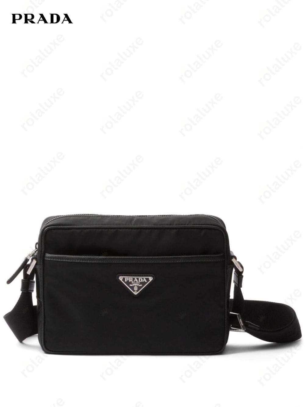 logo-plaque messenger bag