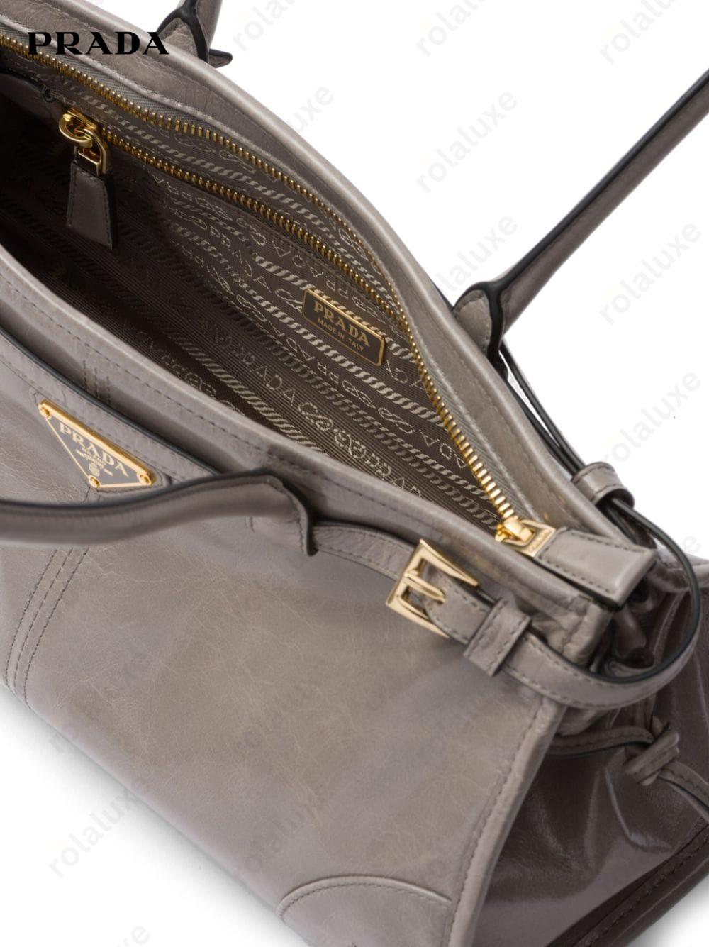 medium triangle-logo belted handbag