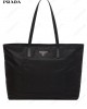 Re-Nylon embroidered tote bag