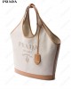 large logo-embroidered tote bag