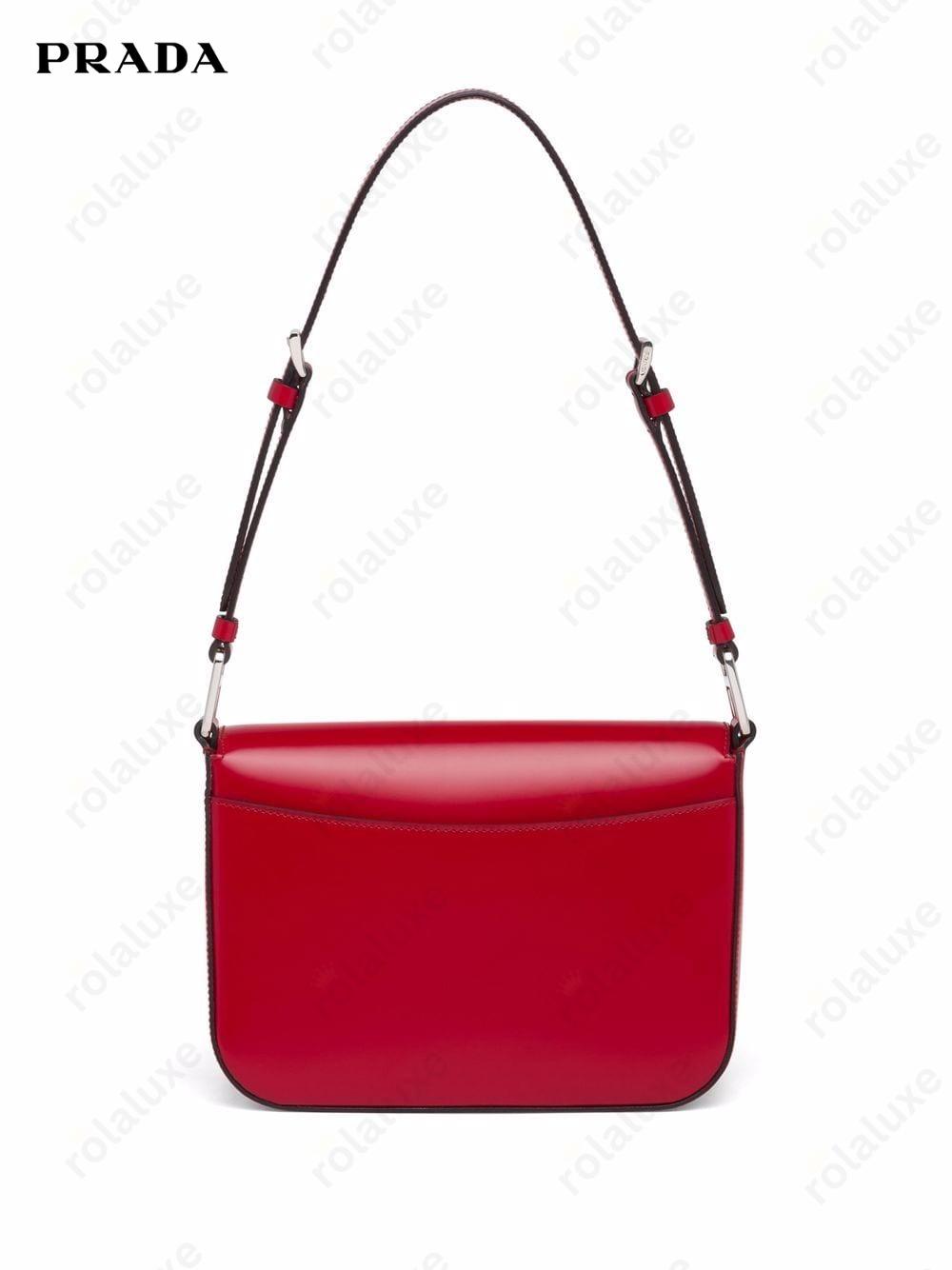 brushed leather shoulder bag