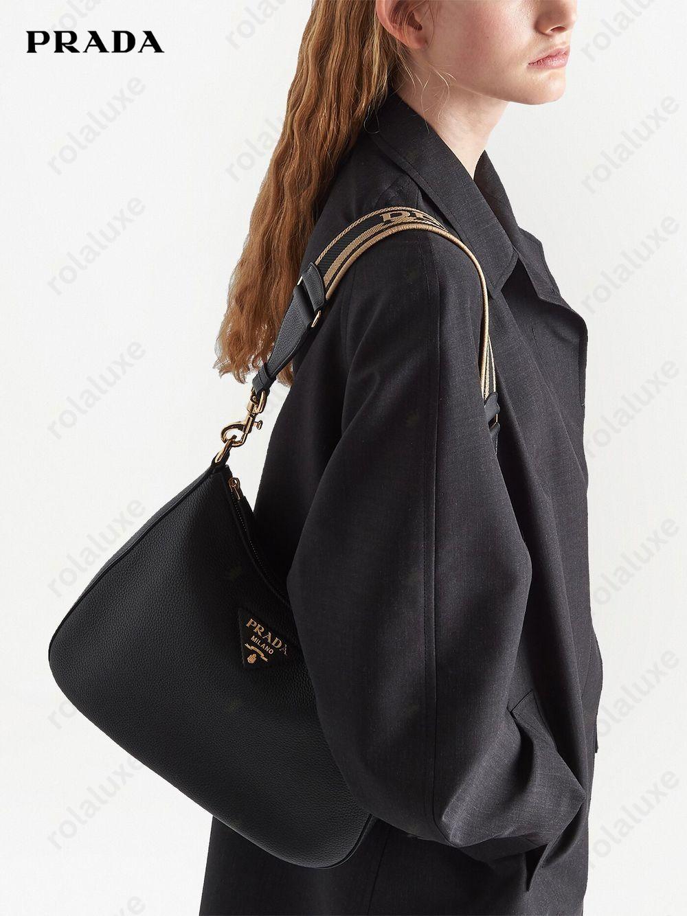 triangle-logo shoulder bag