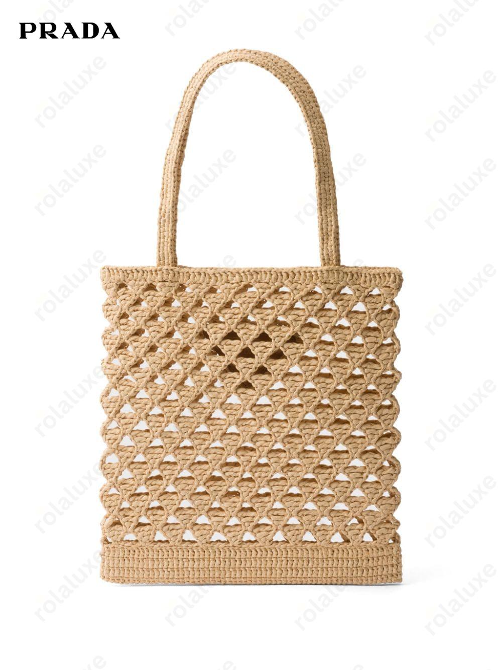 woven crochet tote bag