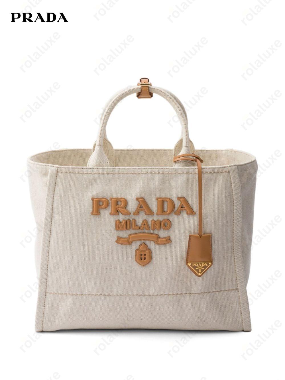 large logo-appliqué tote bag