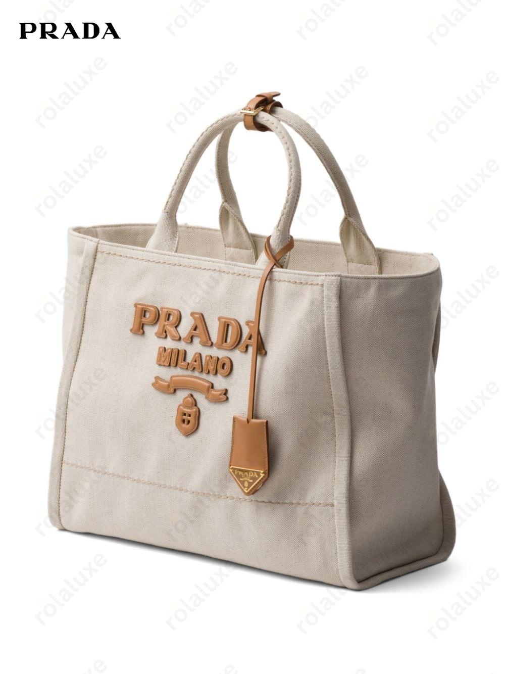 large logo-appliqué tote bag