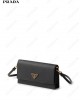 triangle-logo leather mini bag