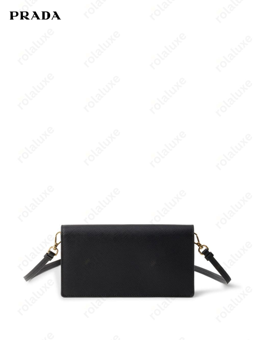 triangle-logo leather mini bag