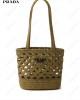 logo-lettering crochet shoulder bag