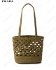 logo-lettering crochet shoulder bag