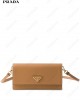 triangle-logo leather mini bag