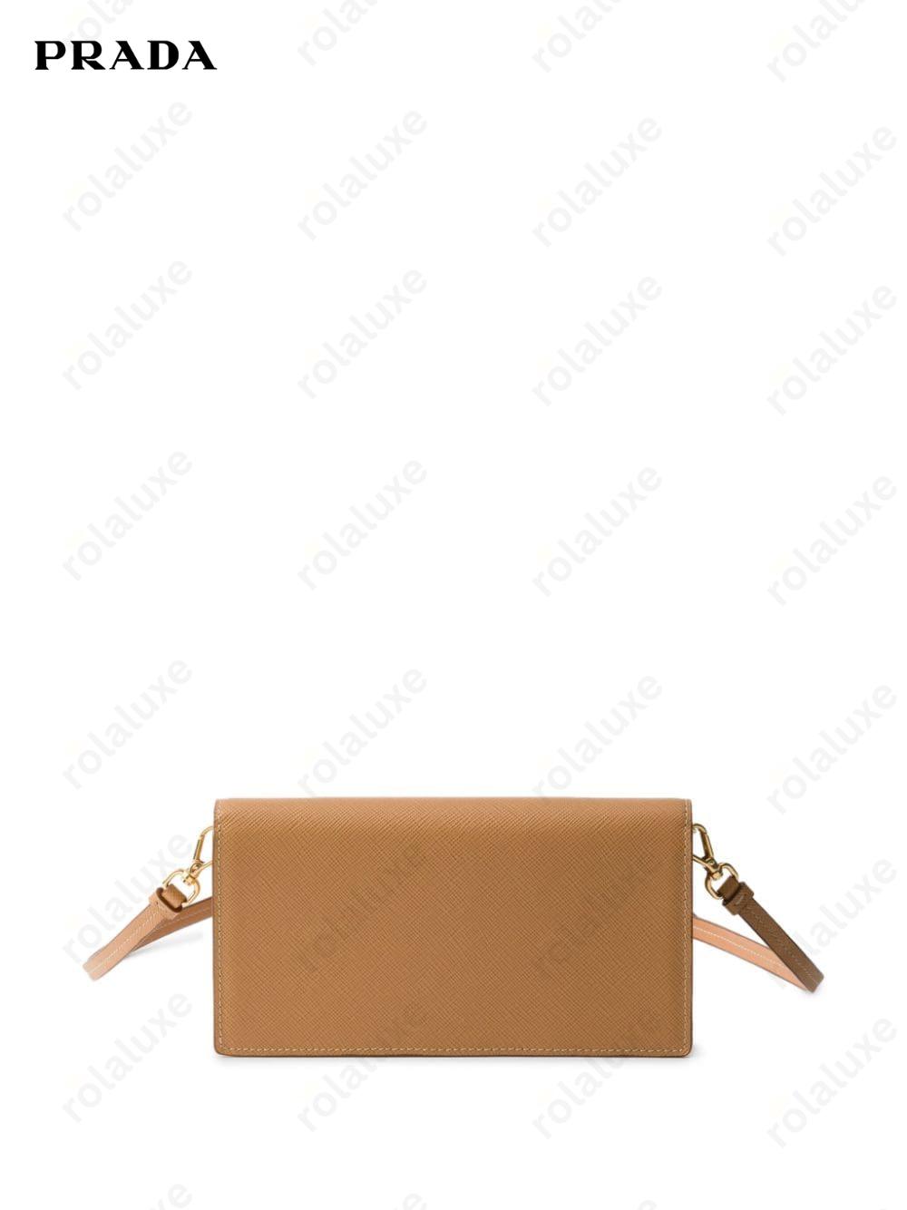 triangle-logo leather mini bag