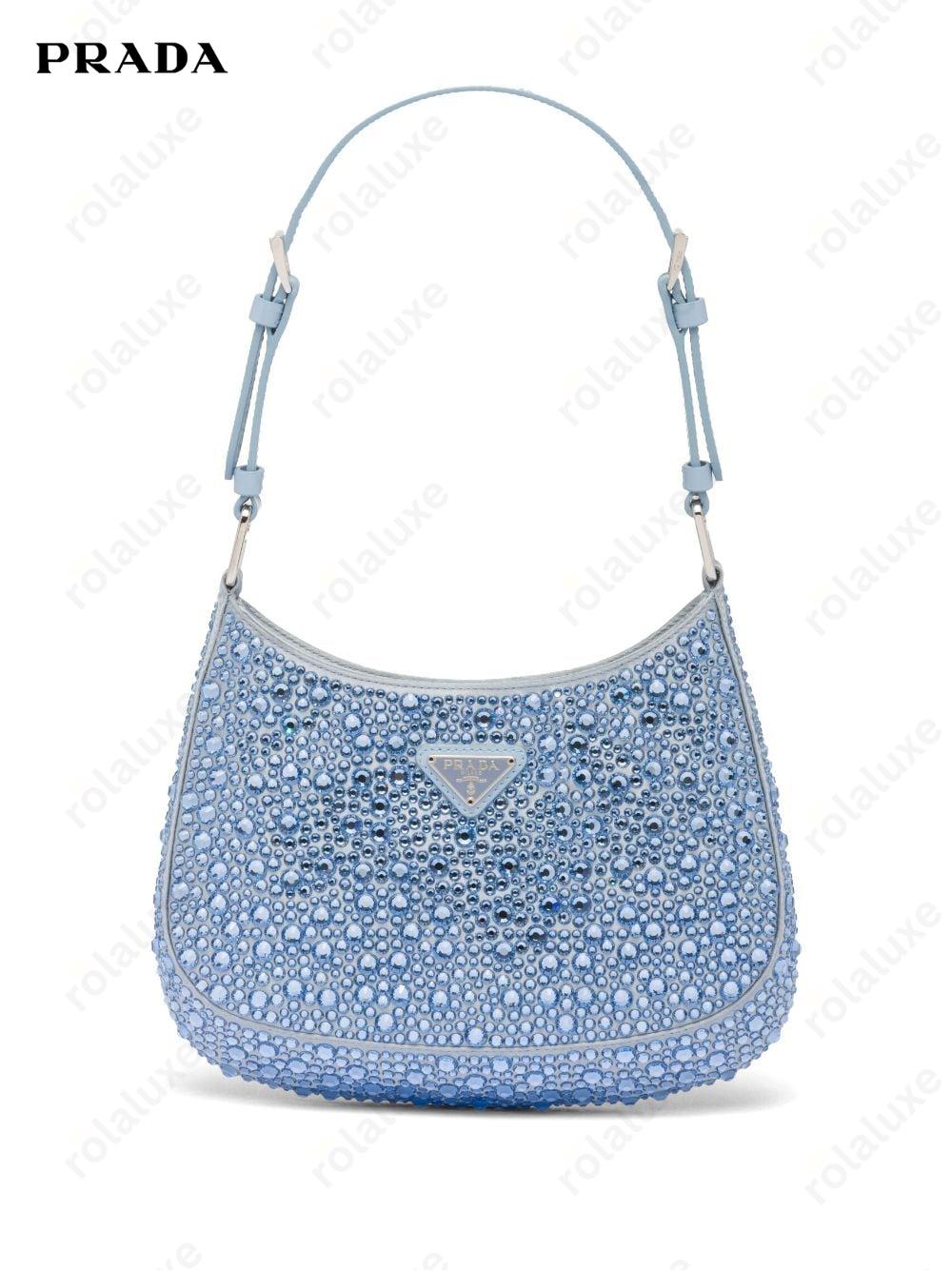 Cleo crystal-embellished shoulder bag