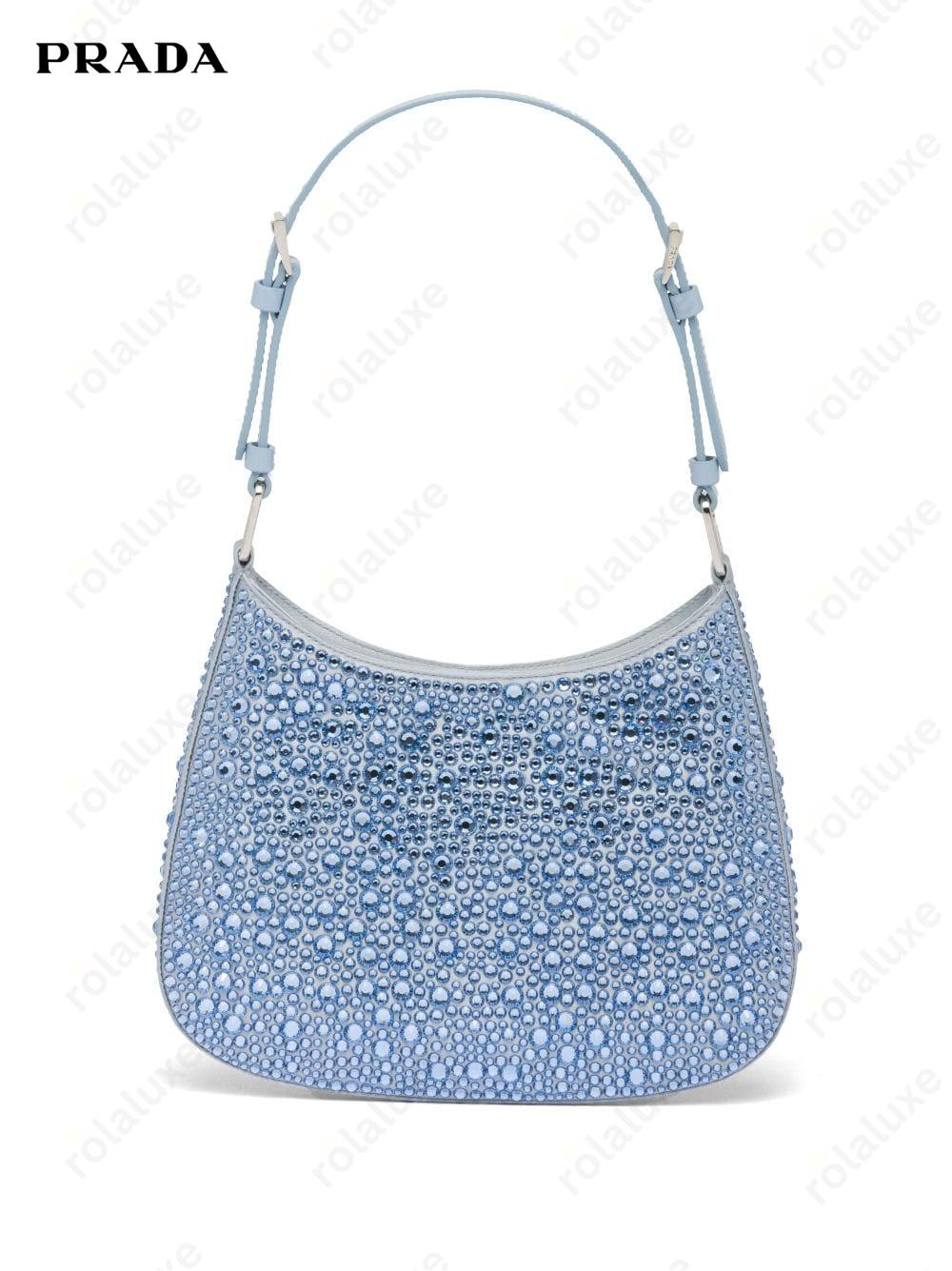 Cleo crystal-embellished shoulder bag