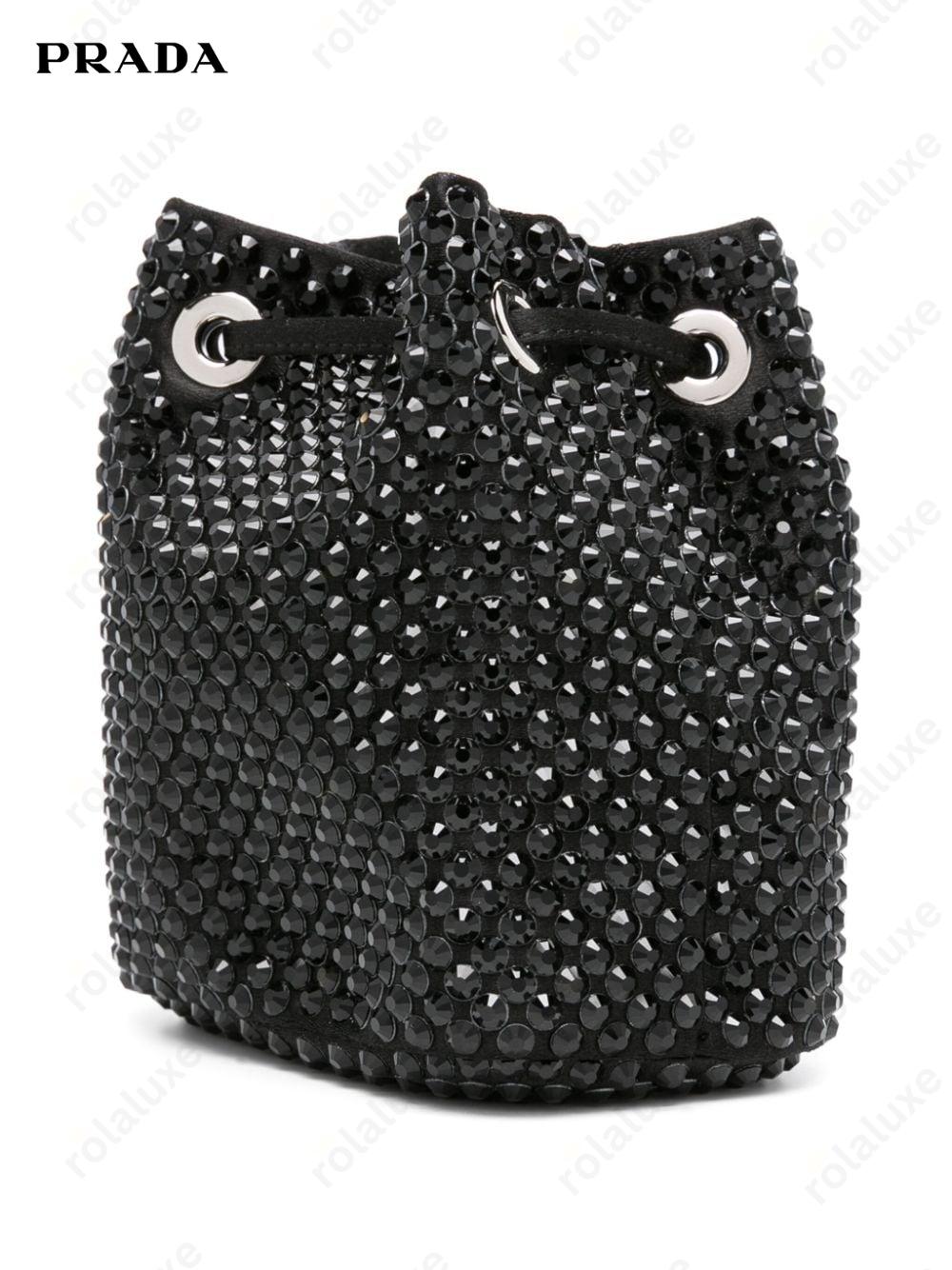 rhinestoned satin mini bag